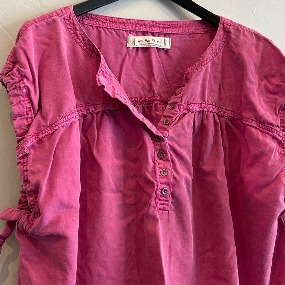 Free People Summer Love Henley Top - Picture 3 of 9